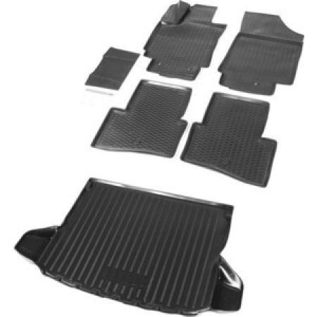 Комплект ковриков салона и багажника Rival модель ДЛЯ HYUNDAI CRETA 5-ДВ. (2016-Н.В.), ПОЛИУРЕТАН, БЕЗ КРЕПЕЖА, K12310001-2